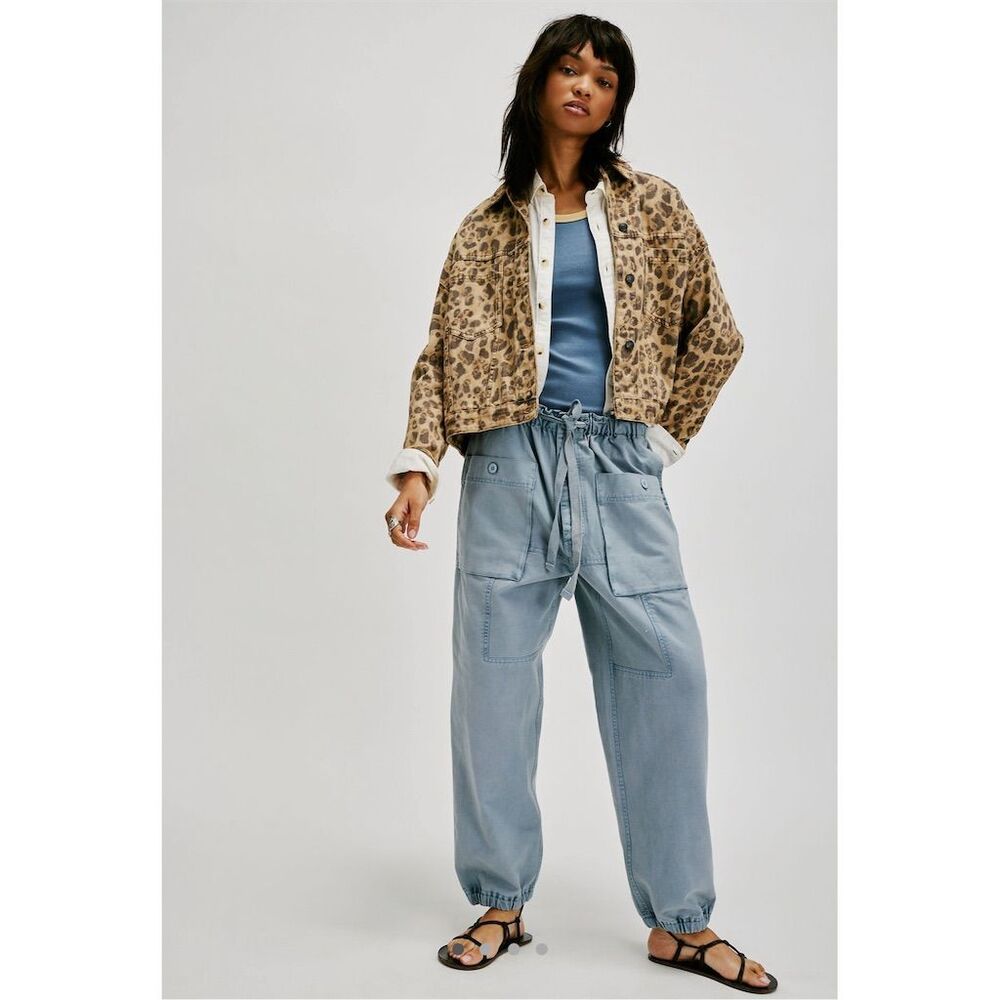 NWT Free People River Stone Pants Sz Standard Small autumn sky $148 sold out!!